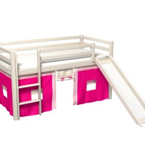 łóżko ze zjeżdżalnią